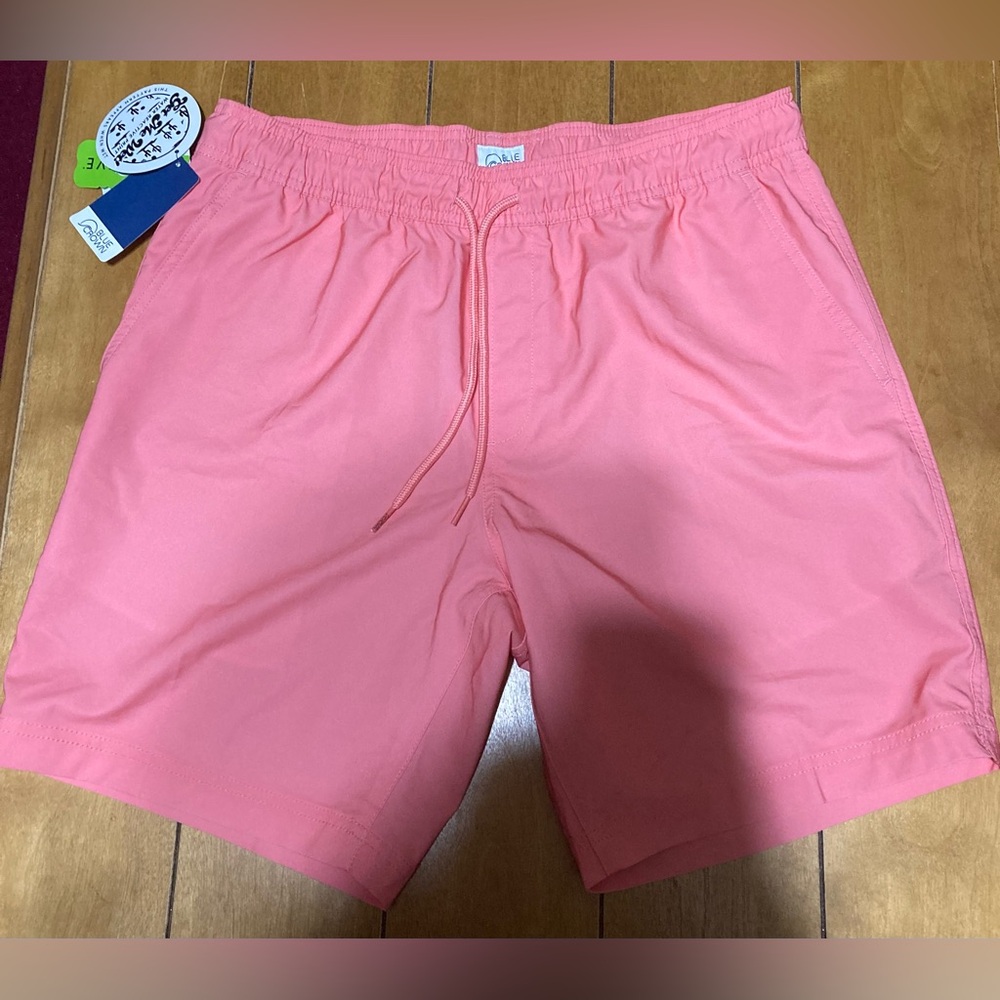 NWT Men’s Size Medium Blue Crown  Coral Pink Swim Shorts